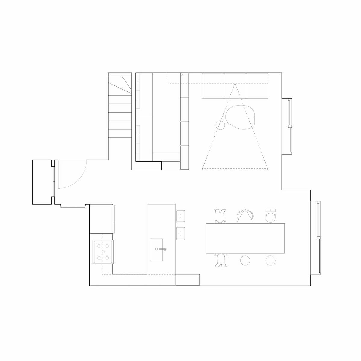 Půdorys horního podlaží bytu (Zdroj: Studio Plan Plan)