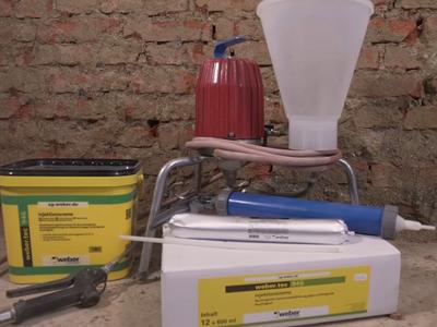 Sanační materiály (Zdroj: Weber, Saint-Gobain Construction Products CZ)