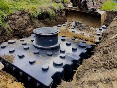 Instalace nádrže s domovní čistírnou odpadních vod (Zdroj: TRiGY)