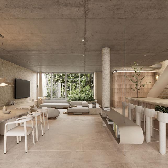 Velkorysé obytné prostory jsou navrženy v přímé vazbě na terasy. (Foto: Grizzo Studio)