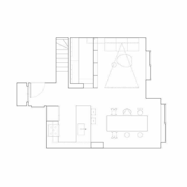 Půdorys horního podlaží bytu (Zdroj: Studio Plan Plan)