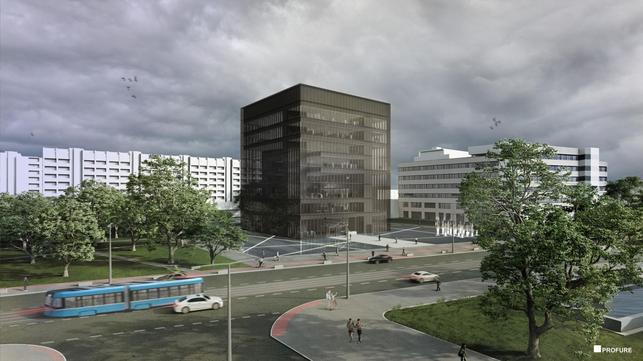 Vizualizace budovy ostravské knihovny, takzvané černé kostky (Zdroj: fajnova.cz)