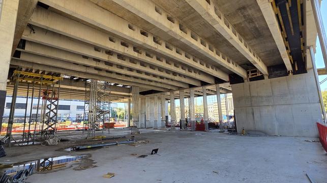 Výstavba ostravské knihovny (Zdroj: Metrostav)